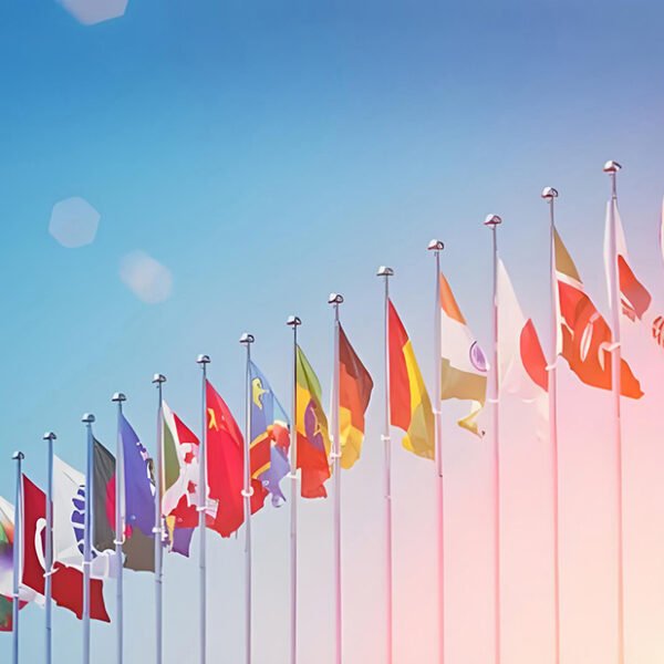 Printed  North  American Flags