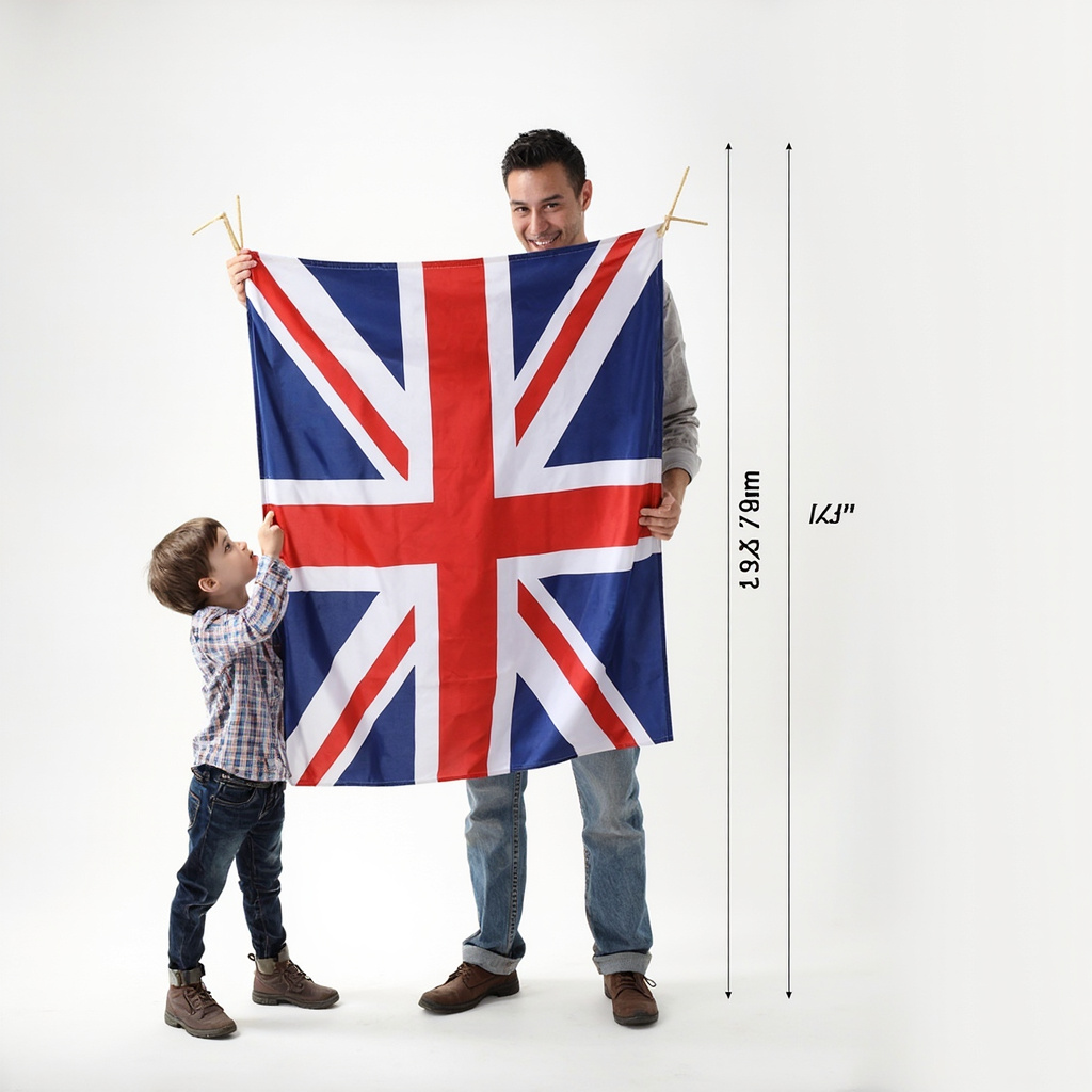 A side-by-side comparison of a 210D nylon flag and a 420D polyester flag showing texture and weight differences, with close-up images of the fabric weave and reinforced stitching.