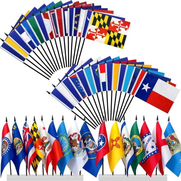U.S. States Small Mini Hand Held Stick Flag