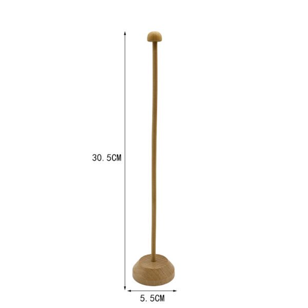 Wood Desk Flag Pole with Base