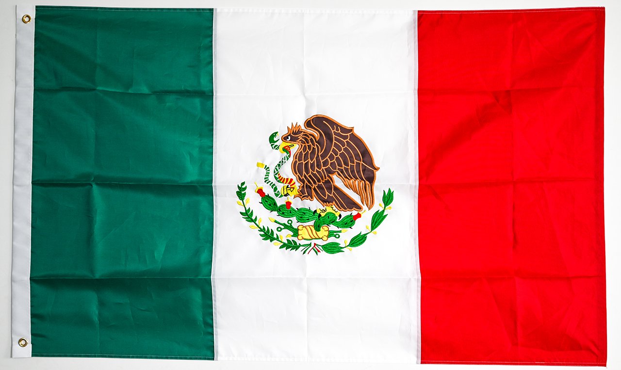 Side-by-side close-up comparison of 210D polyester, 420D polyester, and nylon flag fabrics showing texture and weave detail