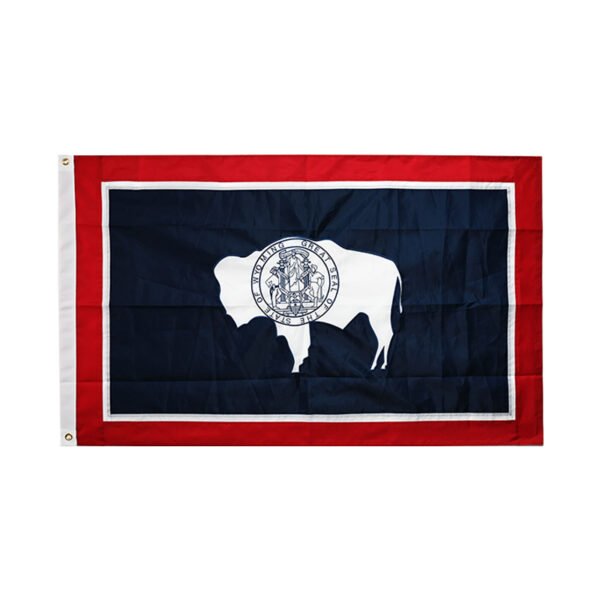Wyoming Embroidered Patchwork Flag