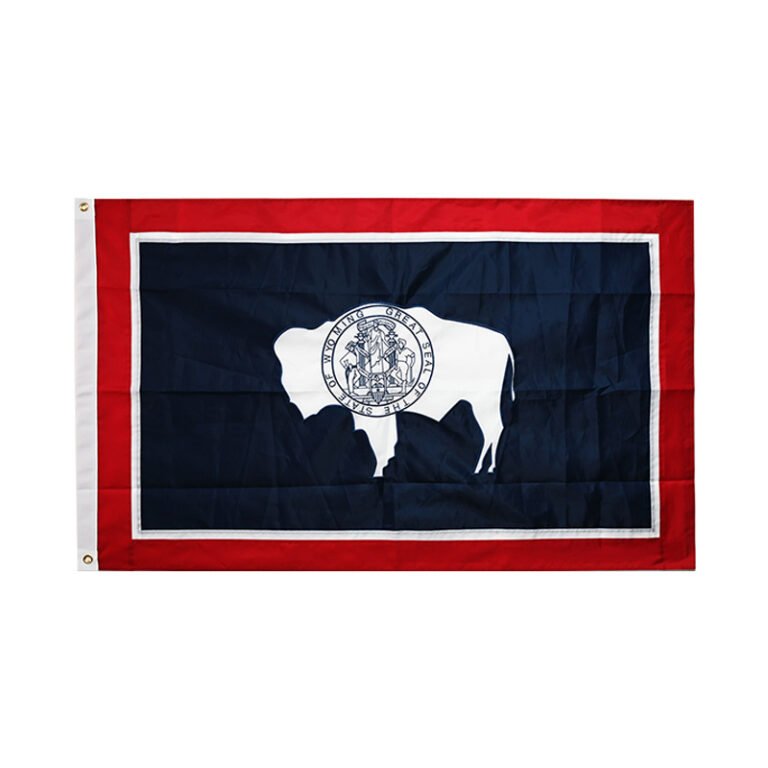 Wyoming Embroidered Patchwork Flag