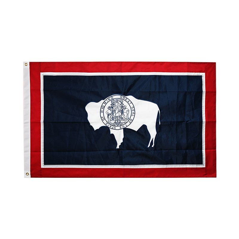 主图1 Wyoming Embroidered Patchwork Flag