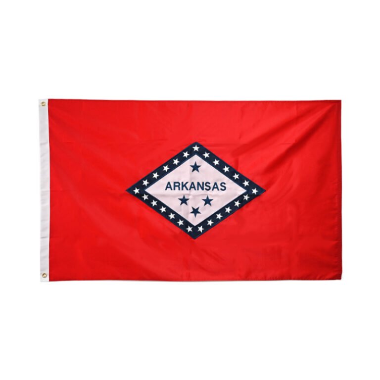 Arkansas Embroidered Patchwork Flag