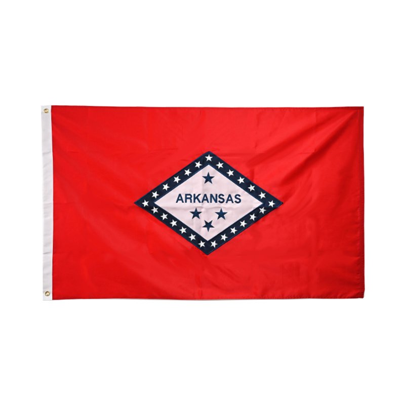 主图1 Arkansas Embroidered Patchwork Flag