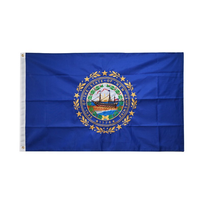 New Hampshire Embroidered Patchwork Flag