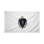 Massachusetts Embroidered Patchwork Flag