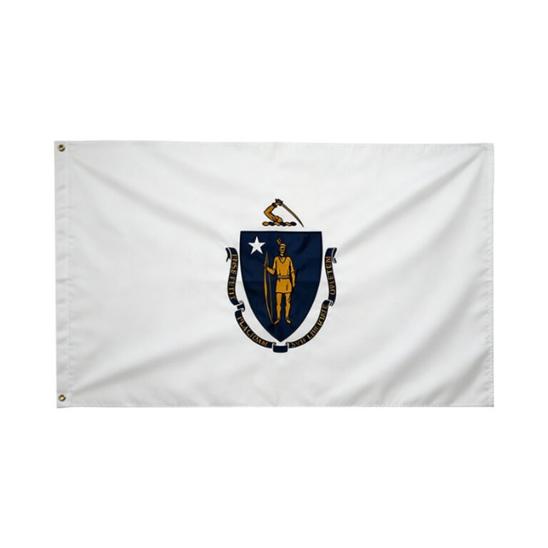 Massachusetts Embroidered Patchwork Flag