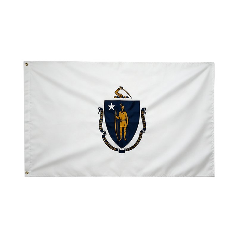 Massachusetts Embroidered Patchwork Flag