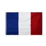 3×5 ft France Embroidered Patchwork Flag - Premium Quality