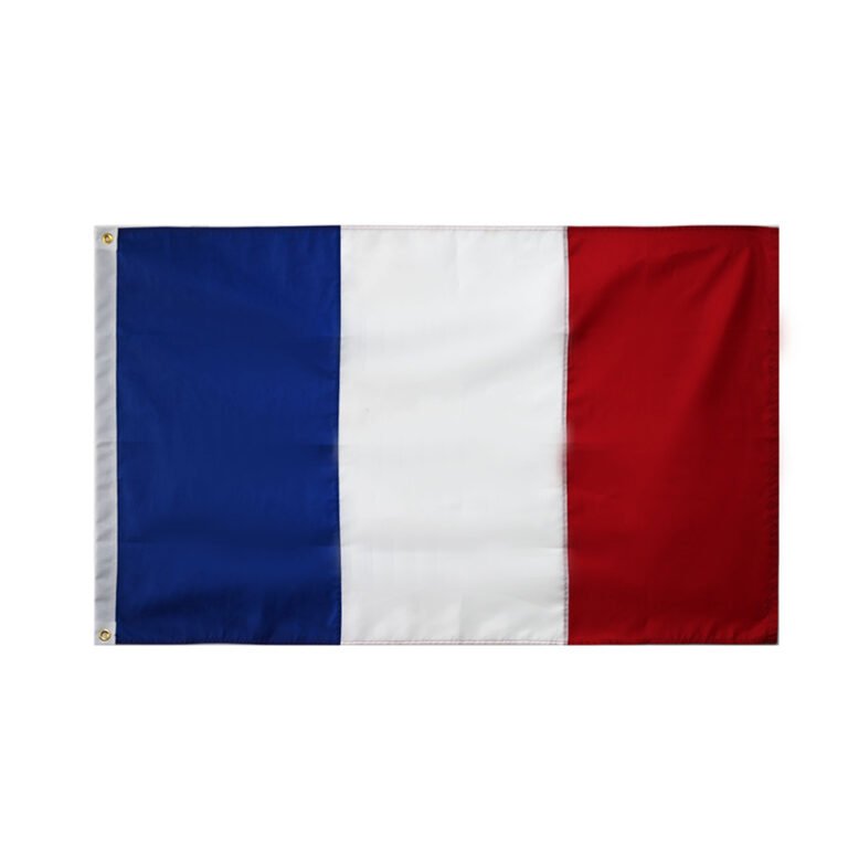 3×5 ft France Embroidered Patchwork Flag - Premium Quality